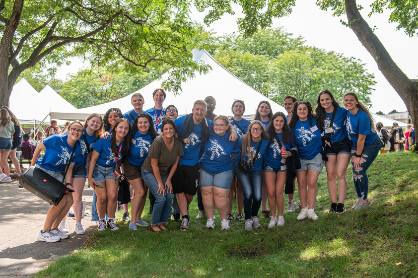 Fresh Start Crew Members taking a group photo at the ice cream social in 2024
